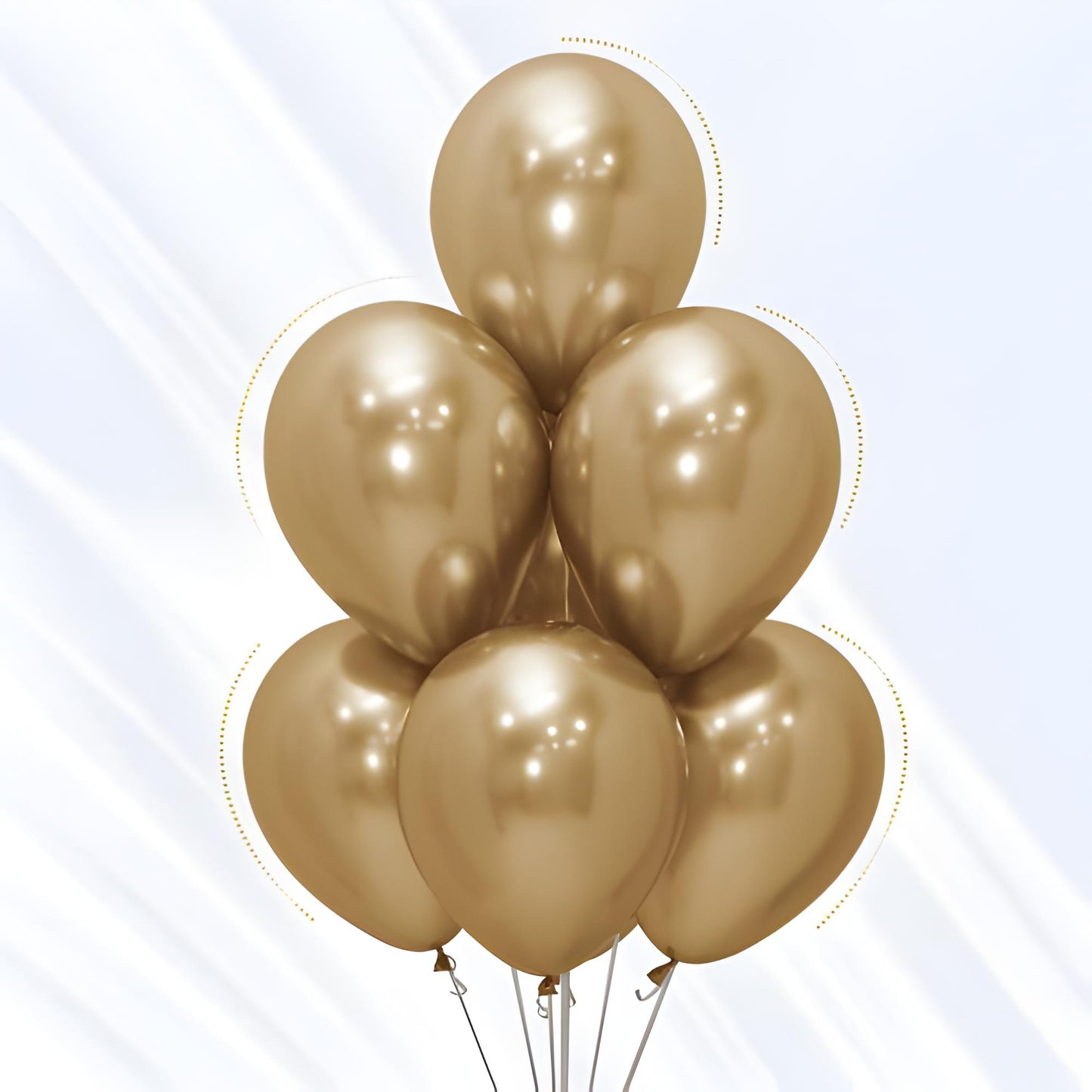 Reflex Gold 30cm(12") Latex Balloon Pack Of 50