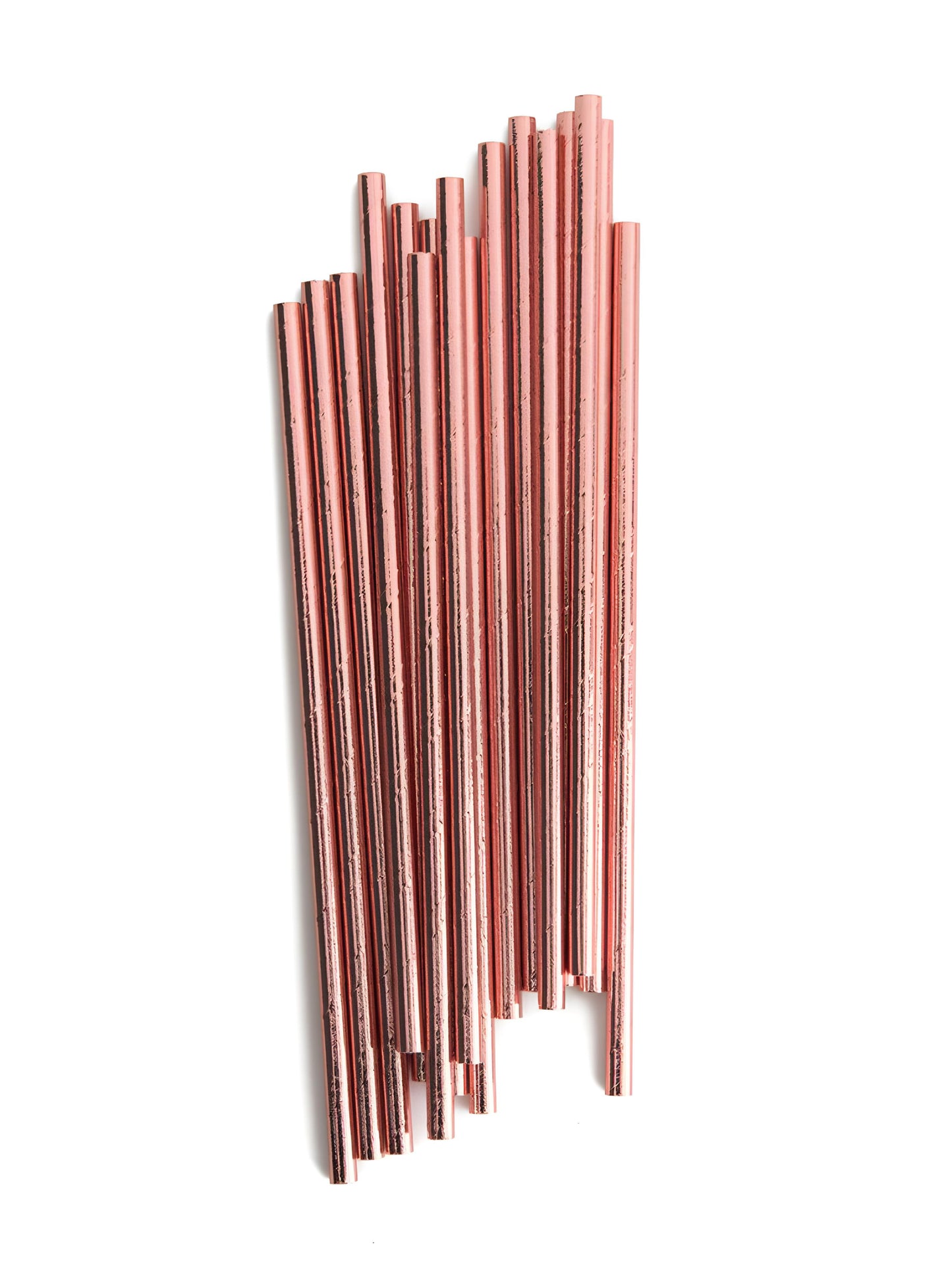Rose Gold Paper Straws Pack Of 20