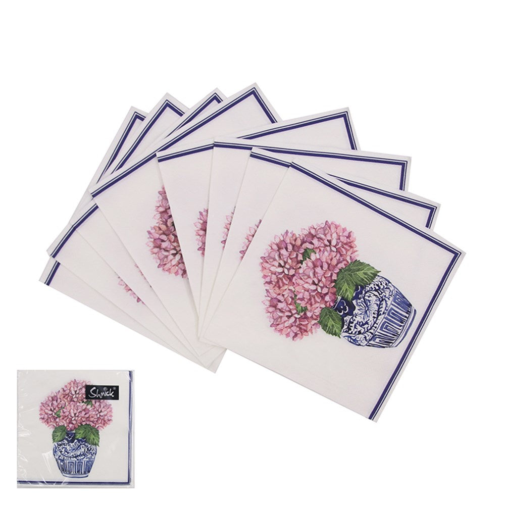 2PLY HYDRANGEA CHINOISERIE NAPKIN Pack of 20