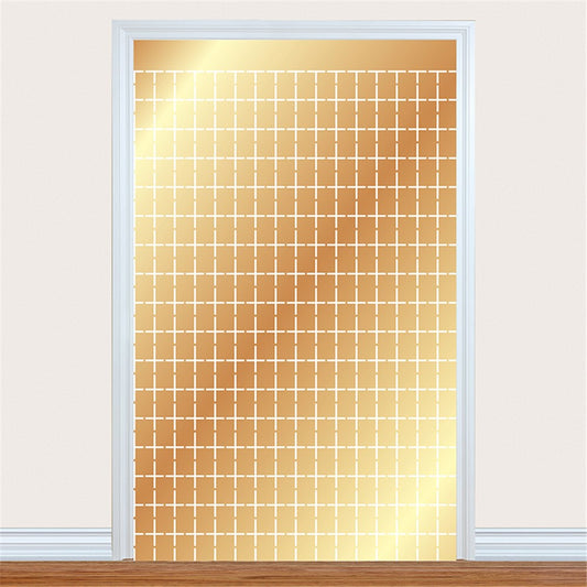 Gold Square Foil Curtain 100x200cm – Metallic Party Backdrop Decoration for Weddings, Birthdays & Events