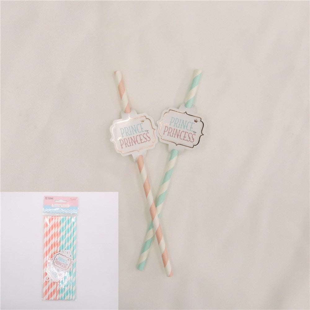 GENDER REVEAL STRAWS - PK12