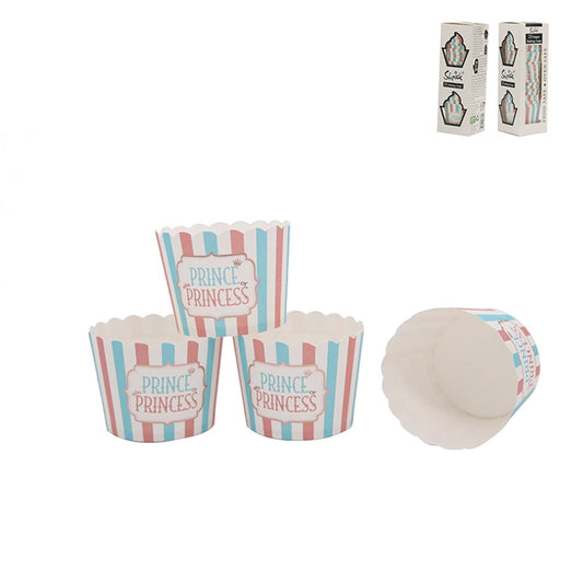 GENDER REVEAL CUP CAKE HOLDERS - PK25