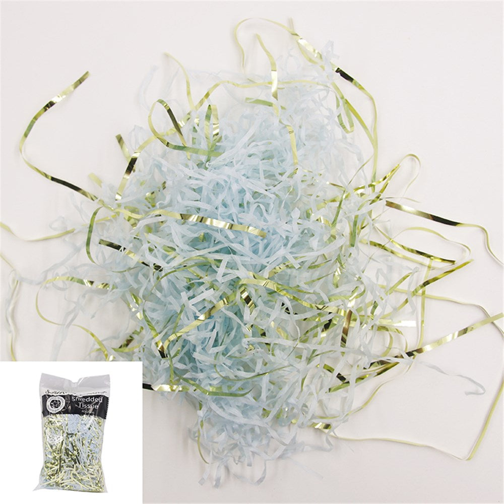 40G BLUE/GOLD SHREDDED PAPER
