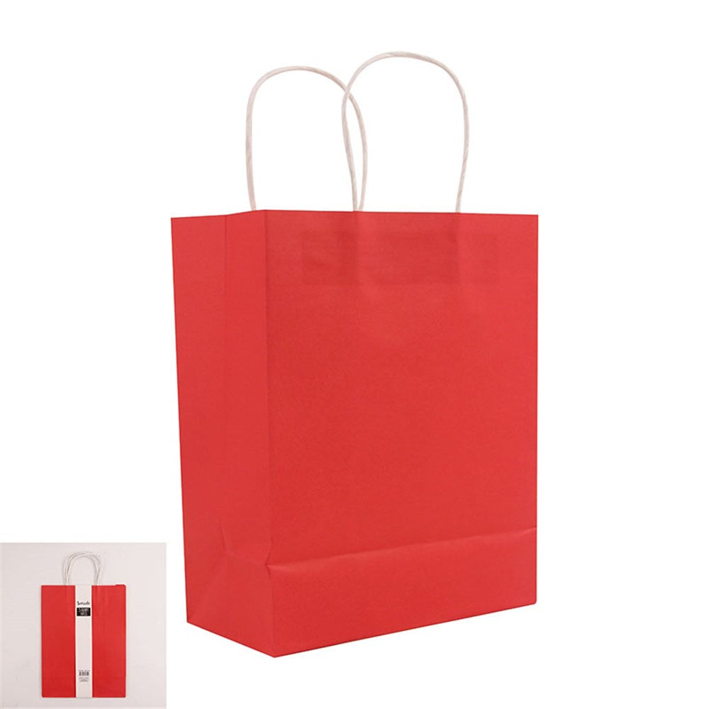 3PK LARGE RED KRAFT BAG-25x33x12cm