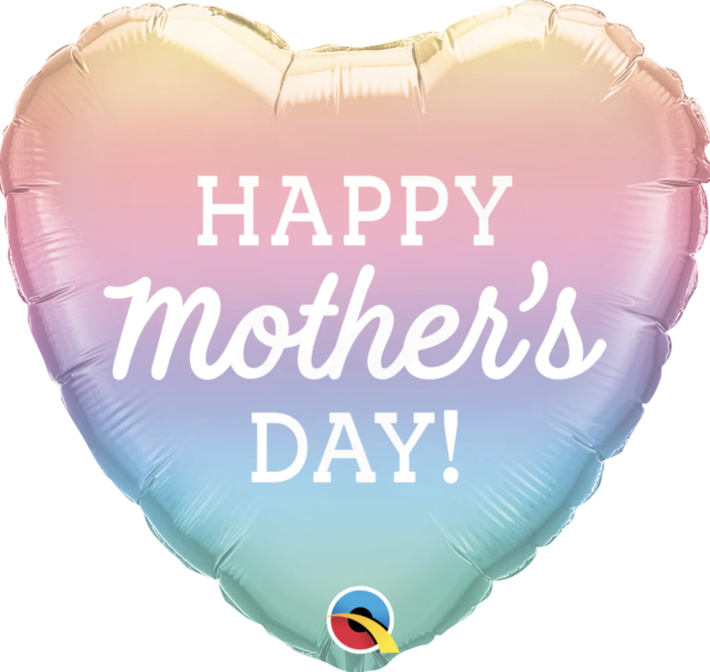 Foil Balloon 18"(45cm) Heart Shaped Printed Mother's Day Pastel Ombre