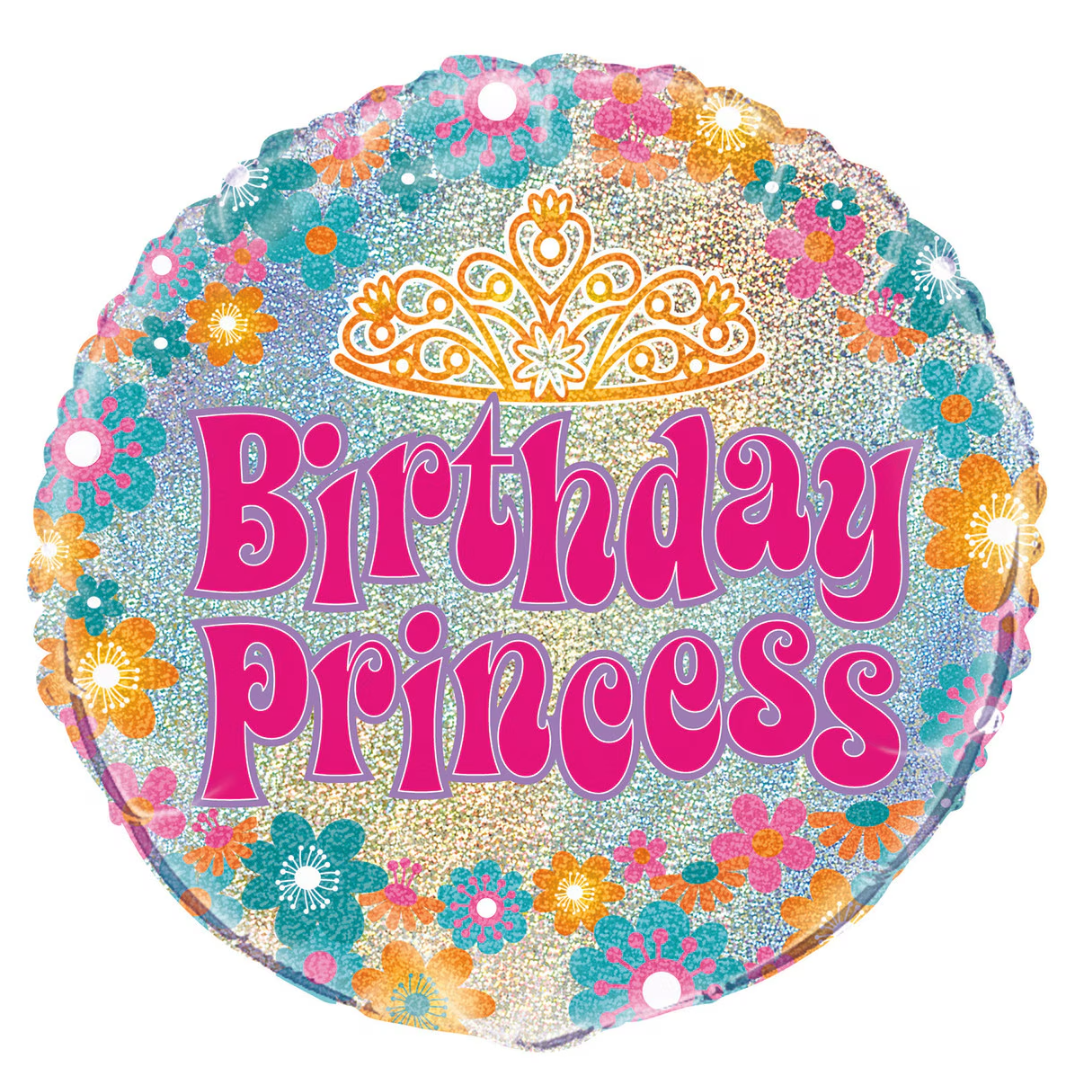 Birthday Princess 45cm (18") Foil Prismatic Balloon