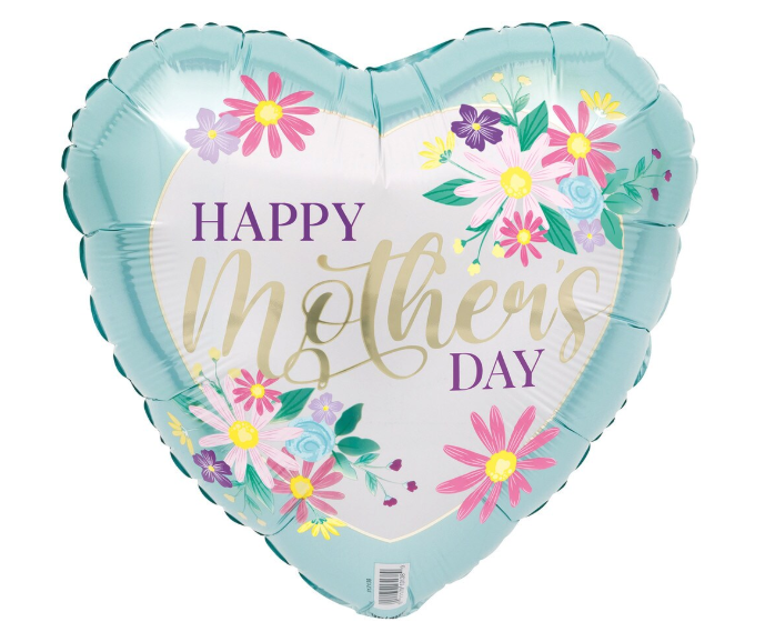 17" LVLY BLU HEART FL BLN Mother's Day