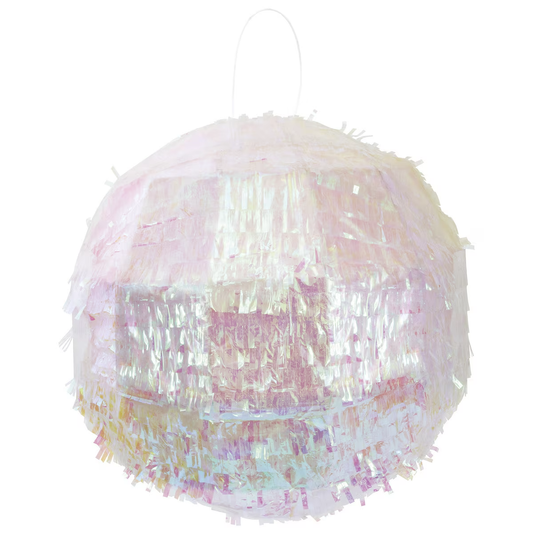 Iridescent Foil Disco Ball Piñata – 30cm (12") Party Decoration