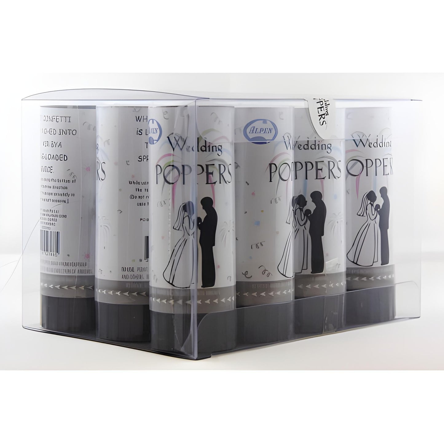 Twist Poppers Wedding 10.5cm Pack Of 12