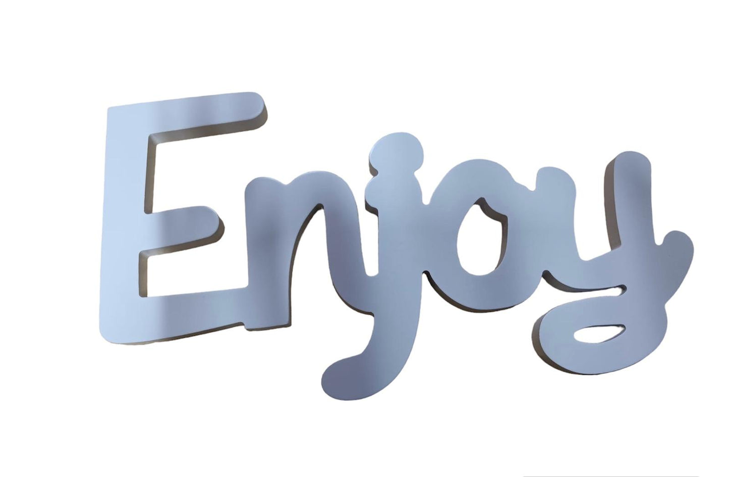 WOODEN WORD 'ENJOY' (WHITE) - SPLOSH