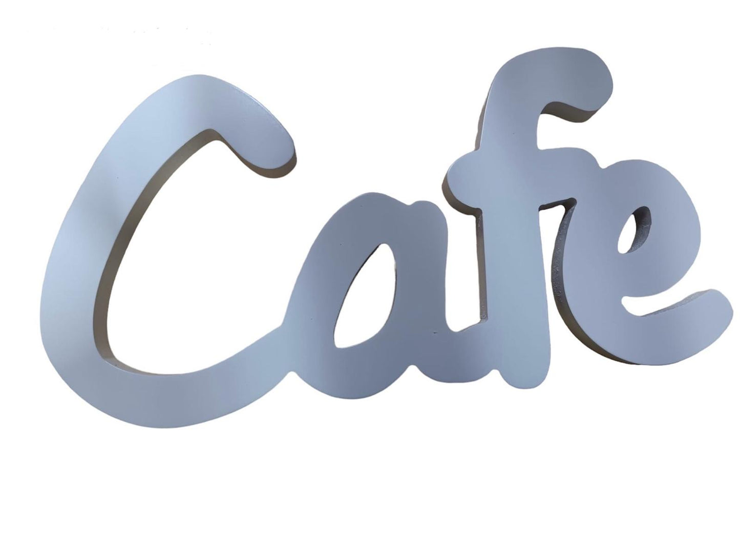 WOODEN WORD 'CAFE' (WHITE) - SPLOSH