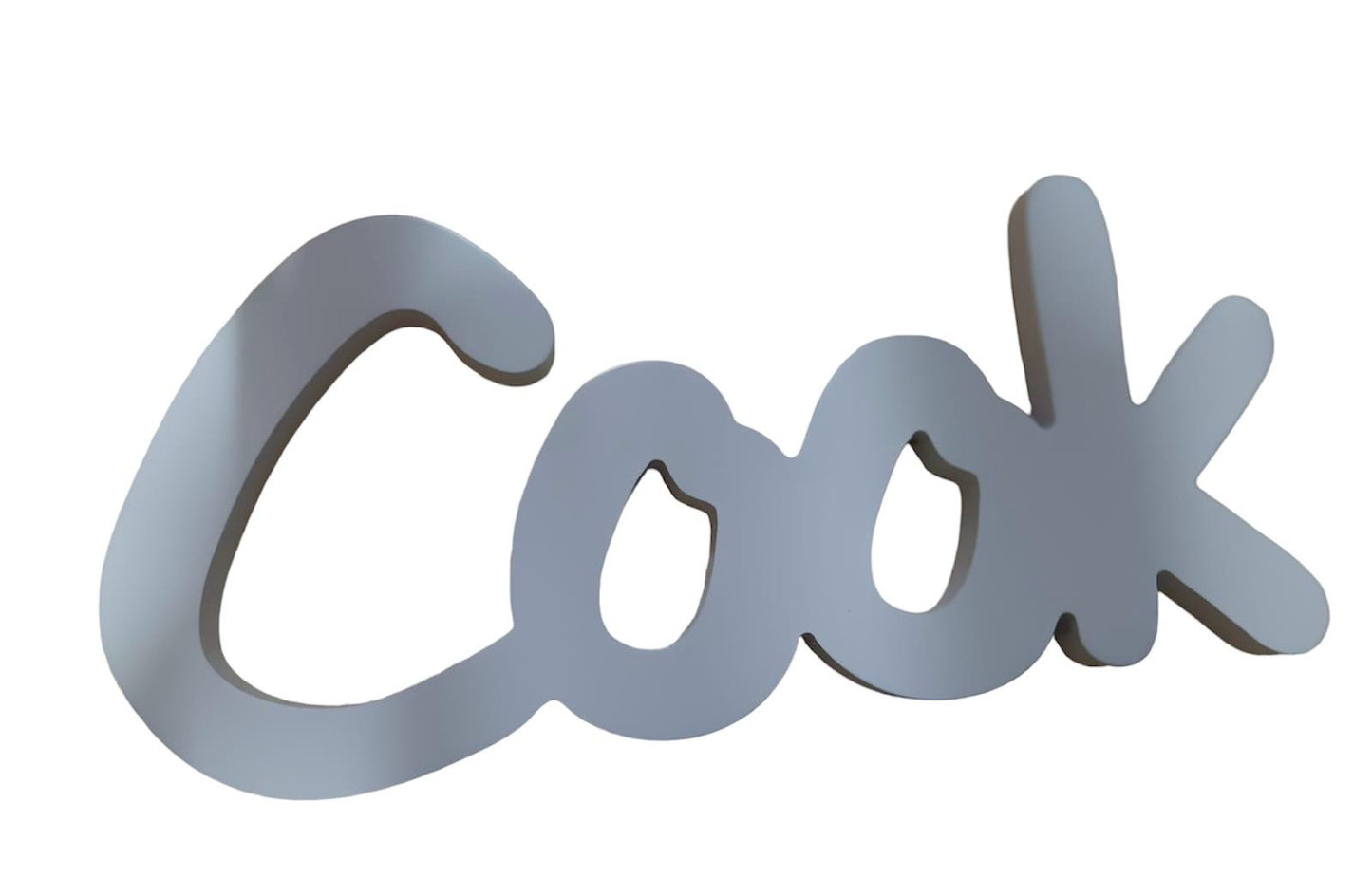 WOODEN WORD 'COOK' (WHITE) - SPLOSH