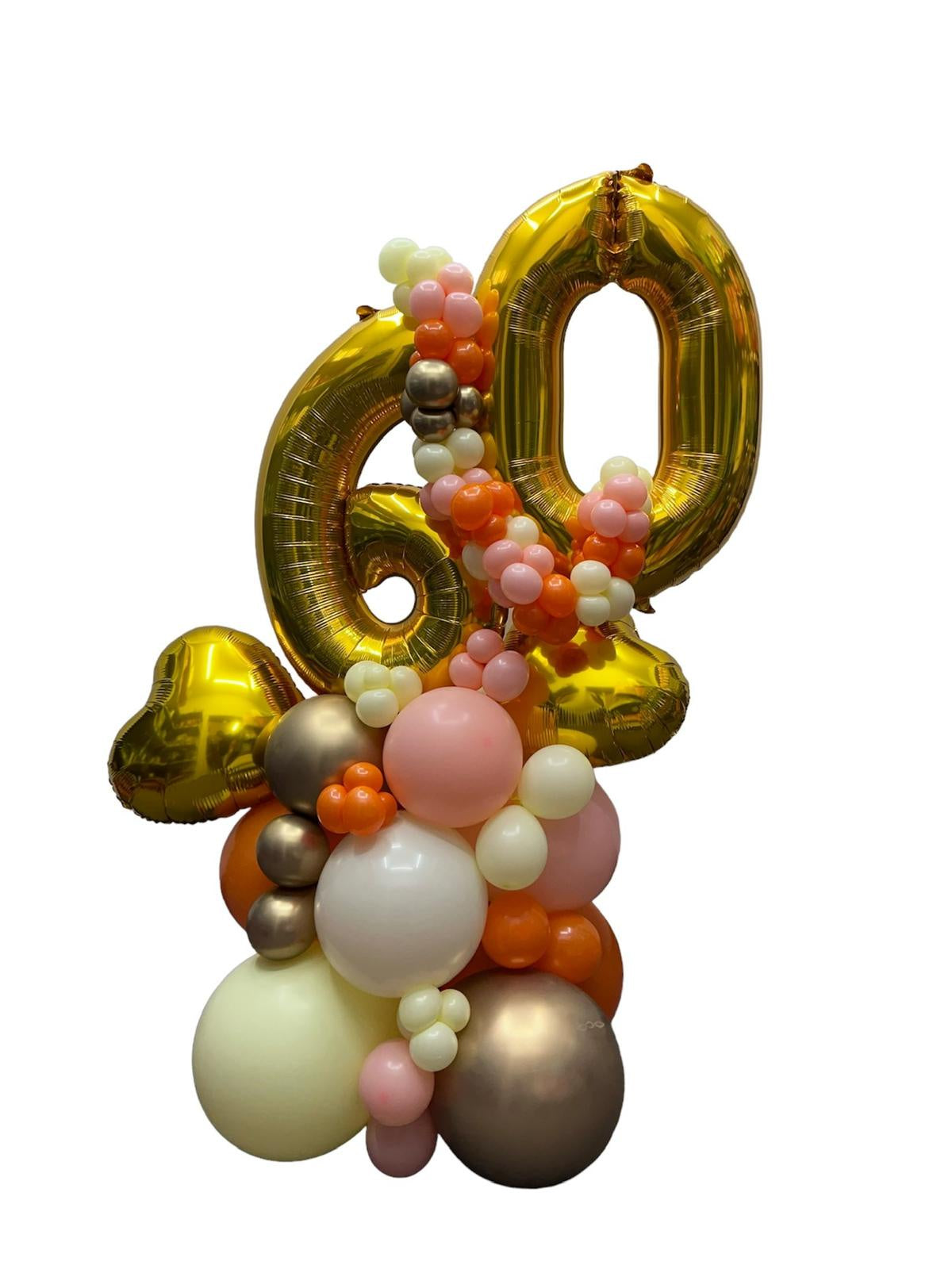 Double Number Organic Balloon Arrangement #101