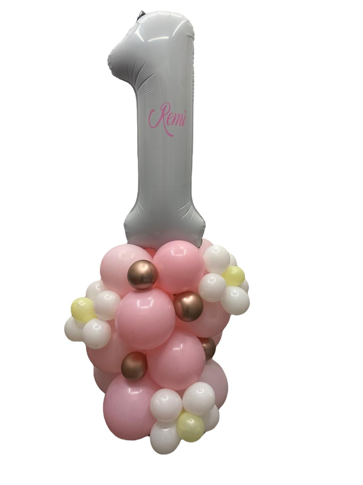 Single Number Organic Balloon Arrangement