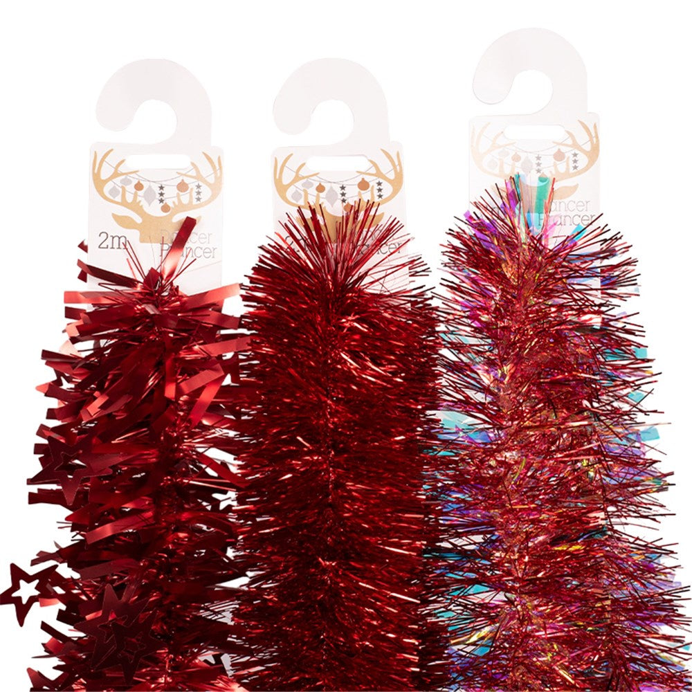 3A - 2M RED TINSEL