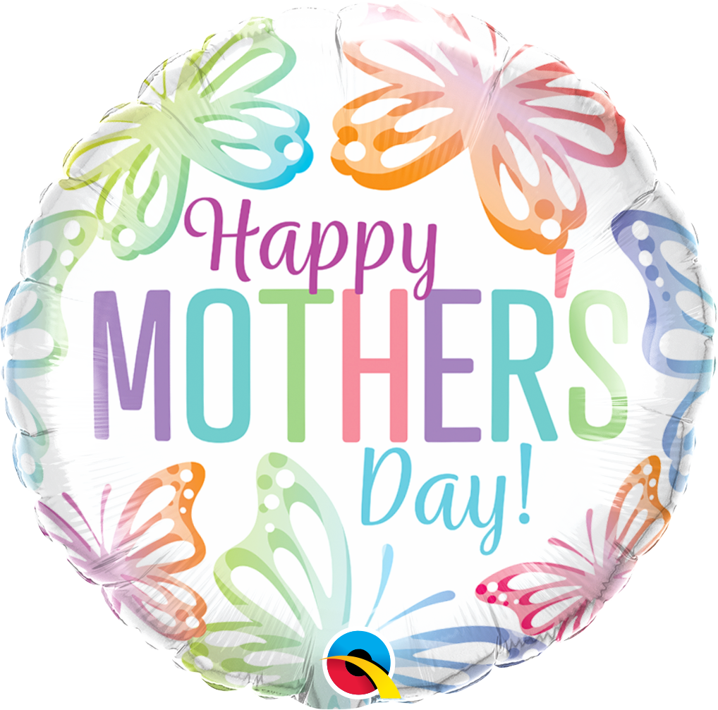 Foil Balloon 18"(45cm) Mother's Day Pastel Butterflies