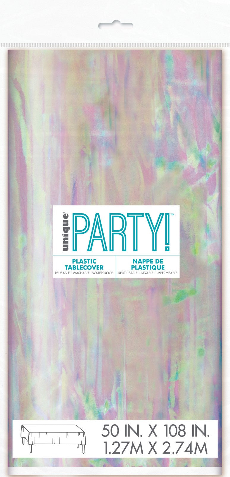 Iridescent Foil Tablecover Rectangle