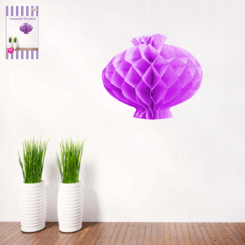 Honeycomb Paper Decoration Lavender 25cm