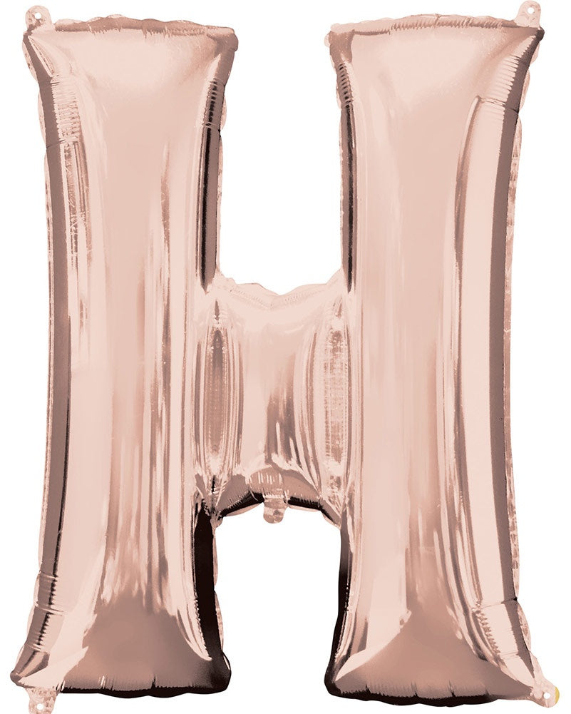 Anagram Large Foil Letter H Rose Gold