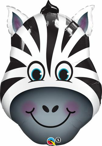Large Foil Supershape Balloon Zany Zebra 32"