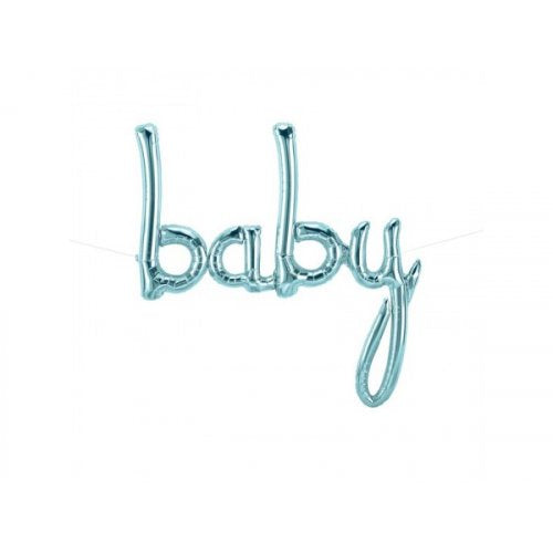 Script Word Foil Balloon Pastel Blue Baby