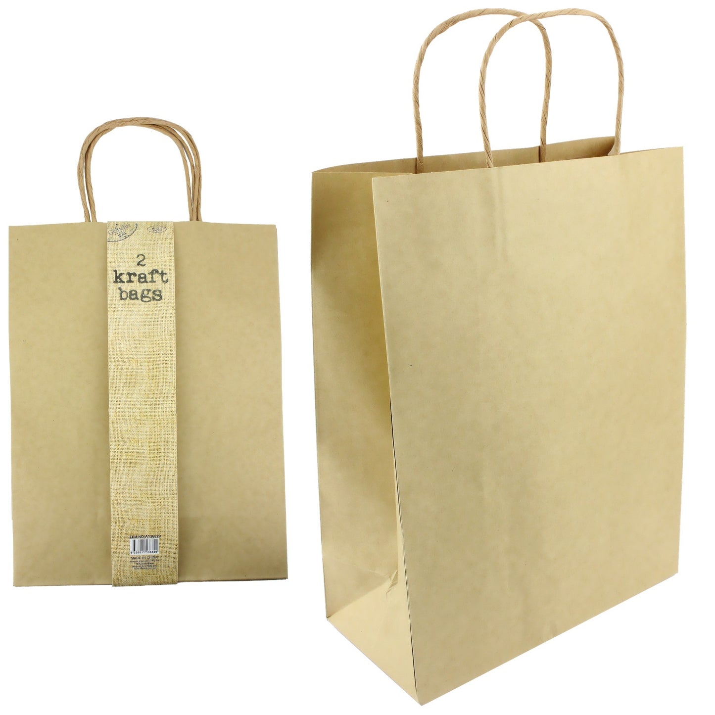 Large Brown Kraft Bag Pack Of 2
