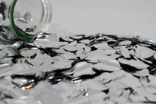 Metallic Confetti 2cm Silver 250g