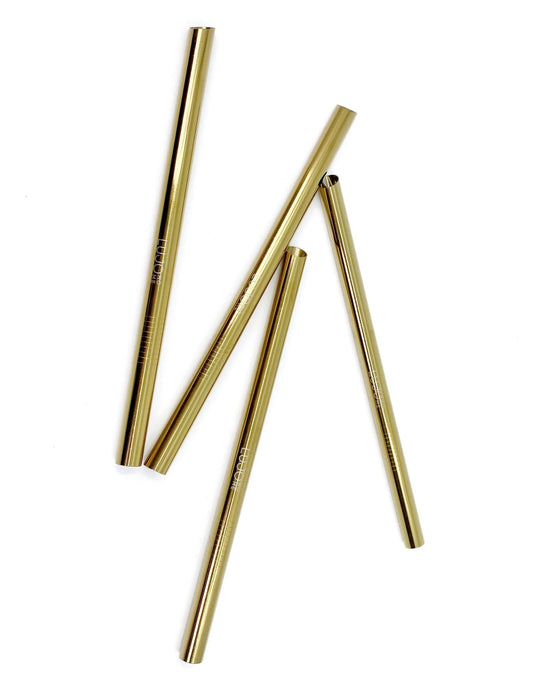 Gold Paper Straws Pack Of 20