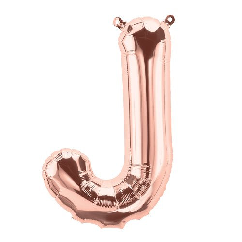 FOIL BALLOON 16" LETTER ROSE GOLD #J