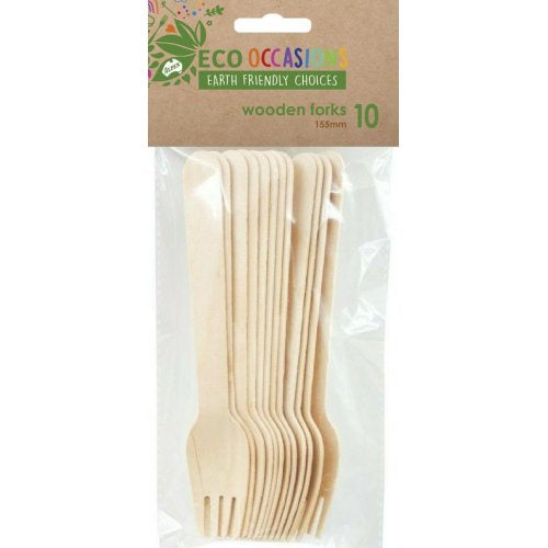 Wooden Fork Pack Of 10