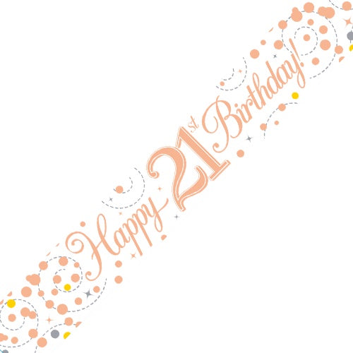 Sparkling Fizz Rose Gold Banner 2.7m 21st