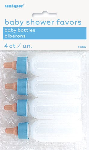 Blue Plastic Baby Bottles Pack Of 4