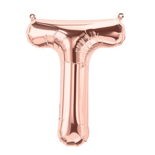 Foil Balloon 16" Letter Rose Gold #T
