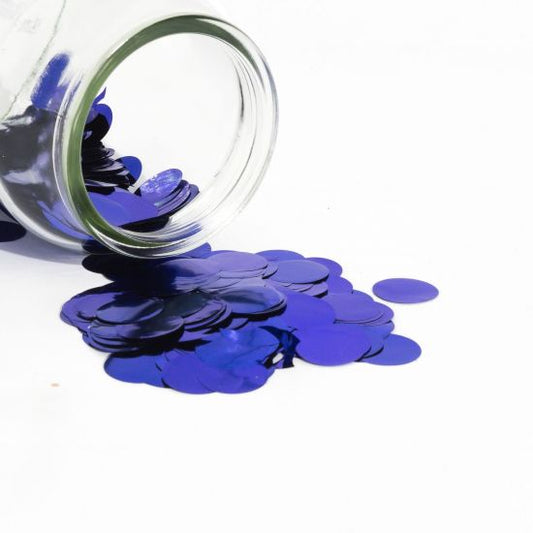 METALLIC CONFETTI 2CM ROYAL BLUE 250G
