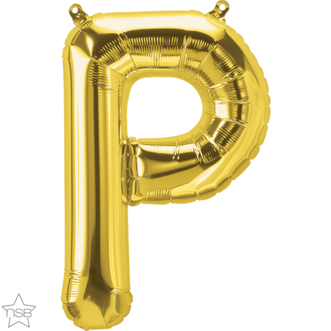 Foil Balloon 16" Letter Gold #P