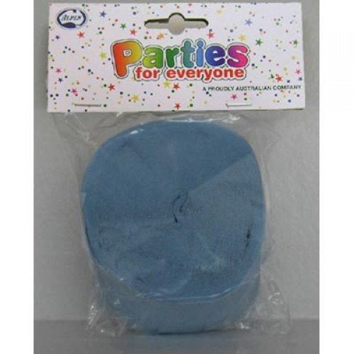 Crepe Paper Streamers 30m Sky Blue