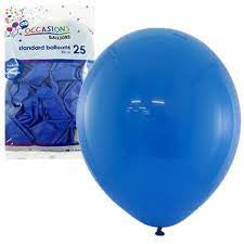 Occasion Balloon Std (30cm) Pack 25 - Royal Blue
