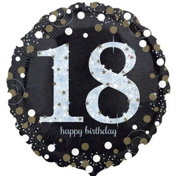 Holographic Sparkling Age 18 Birthday 18"(45cm) Foil Balloon