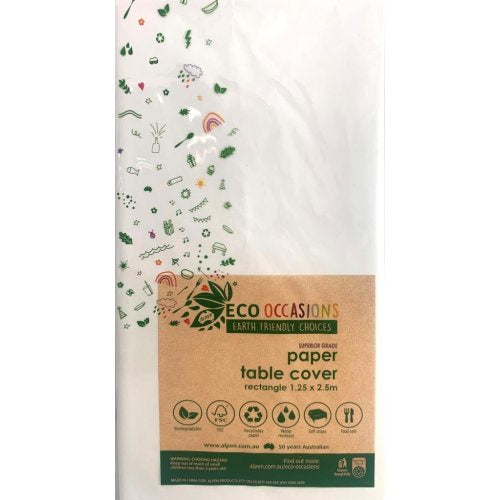 Tablecover PAPER Rectangle 250x125cm WHITE