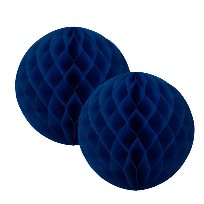 Honeycomb Ball 15cm Navy Blue Pack Of 2