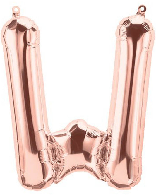 Foil Balloon 16" Letter Rose Gold #W