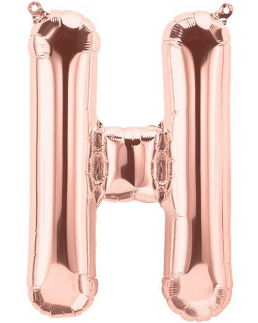 Foil Balloon 16" Letter Rose Gold #H
