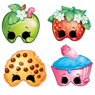 Shopkins Party Masks Pack Of 8