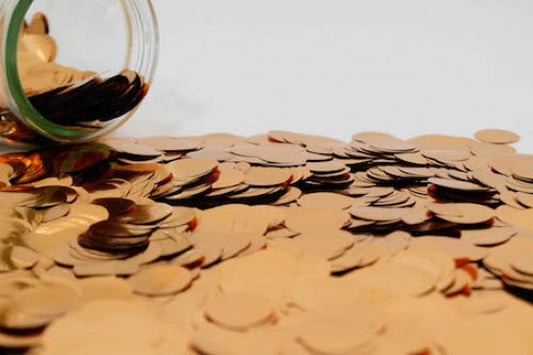 Metallic Confetti 2cm Antique Gold 250g