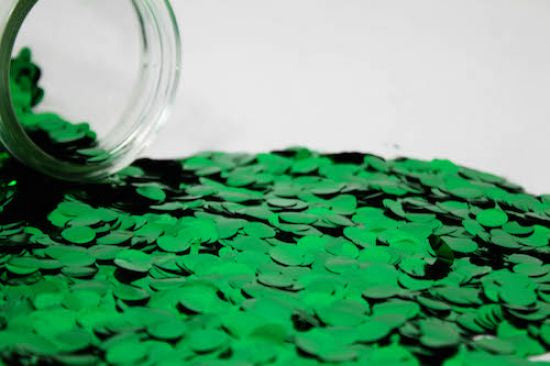Metallic Small Confetti 1cm Green 250g