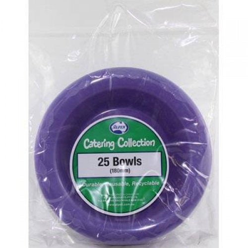 Plastic Bowl Purple Pack of 20