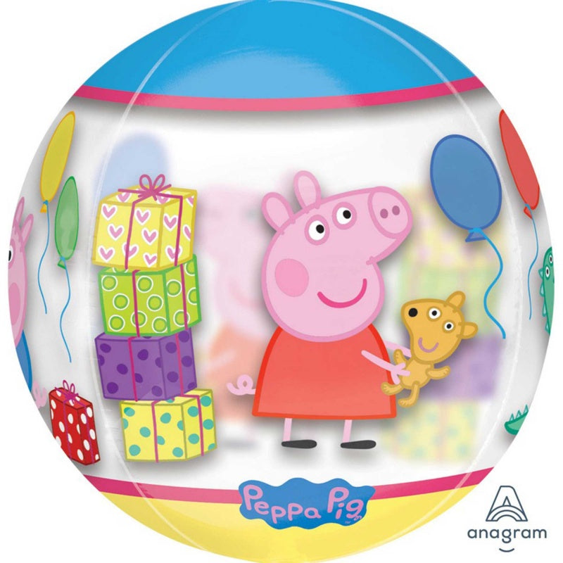 Orbz Clear Peppa Pig 40CM ROUND BALLOON