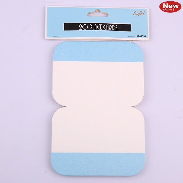 20pk Blue Place Cards