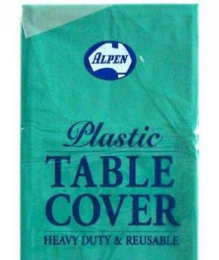Round Plastic Tablecover Green