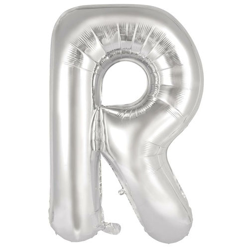 34"(86CM) Decrotex Foil Balloon Alphabet Silver #R